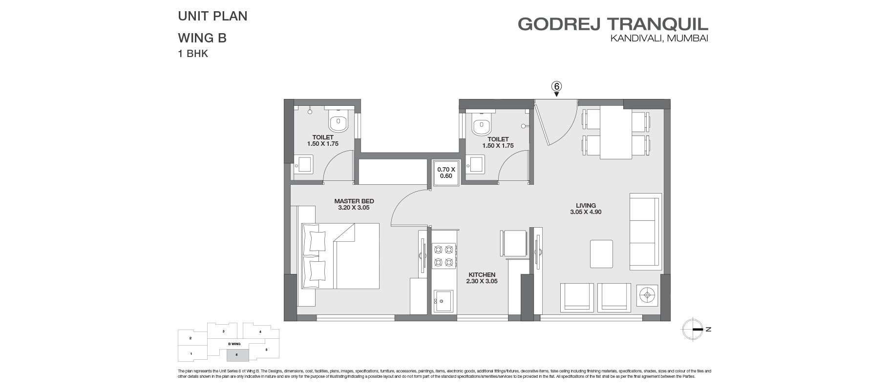 Godrej Tranquil 1 BHK floor plan