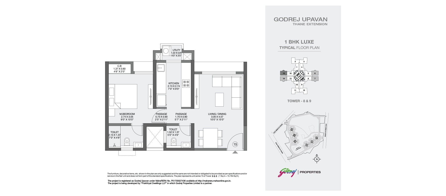 Godrej Upavan 1 BHK floor plan