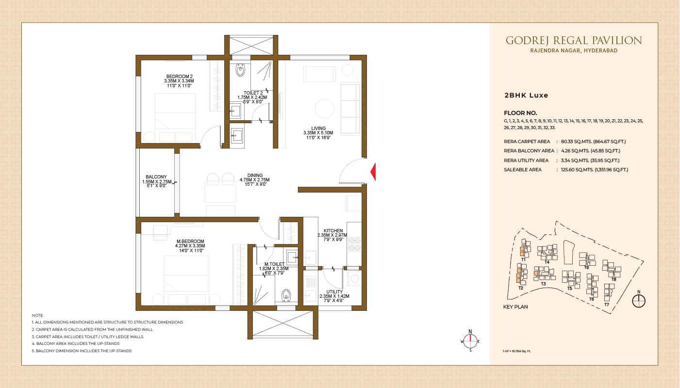 Godrej Regal Pavilion 2 BHK Luxe floor plan