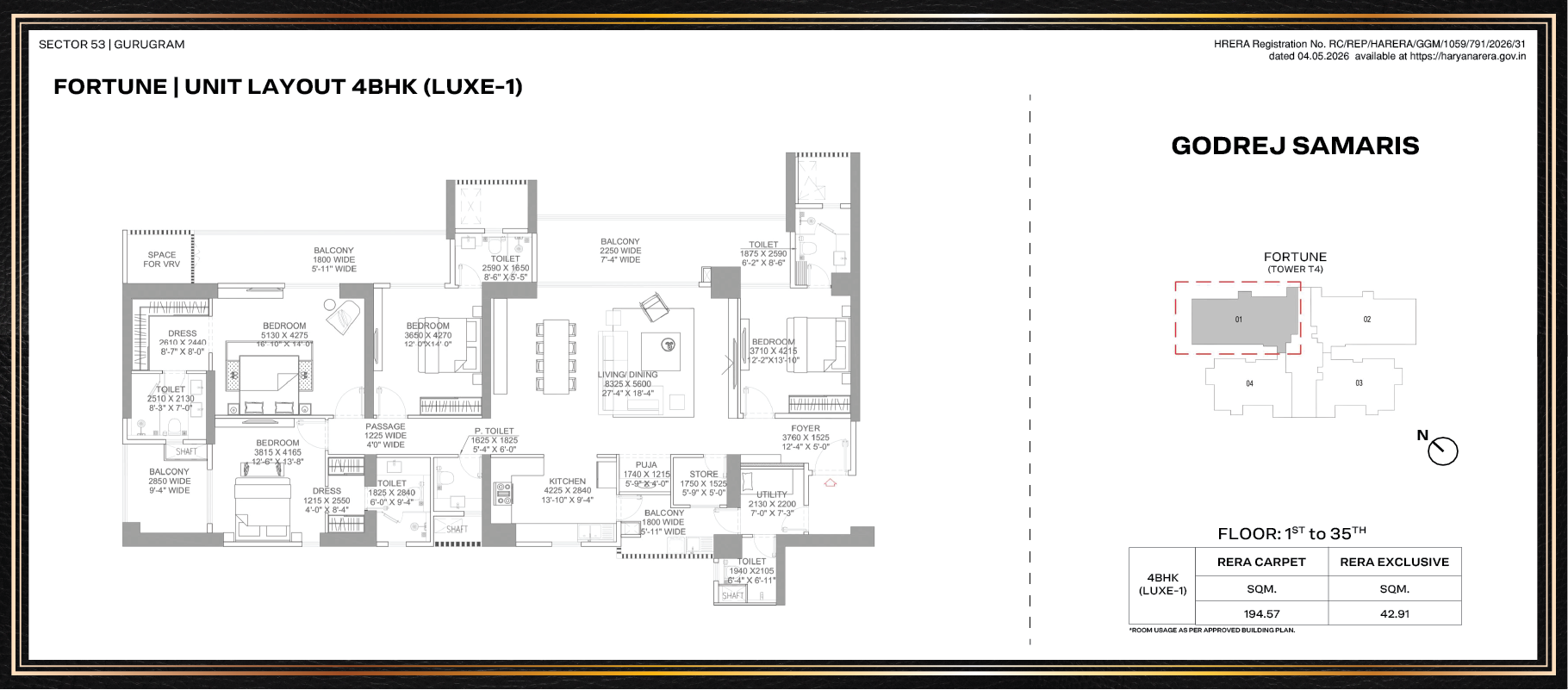 Godrej Samaris Tower Plan floor plan
