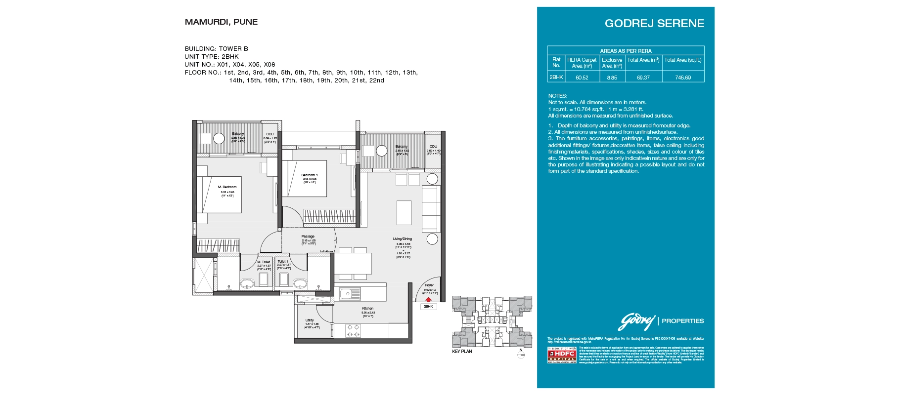 Godrej Serene 2 BHK floor plan