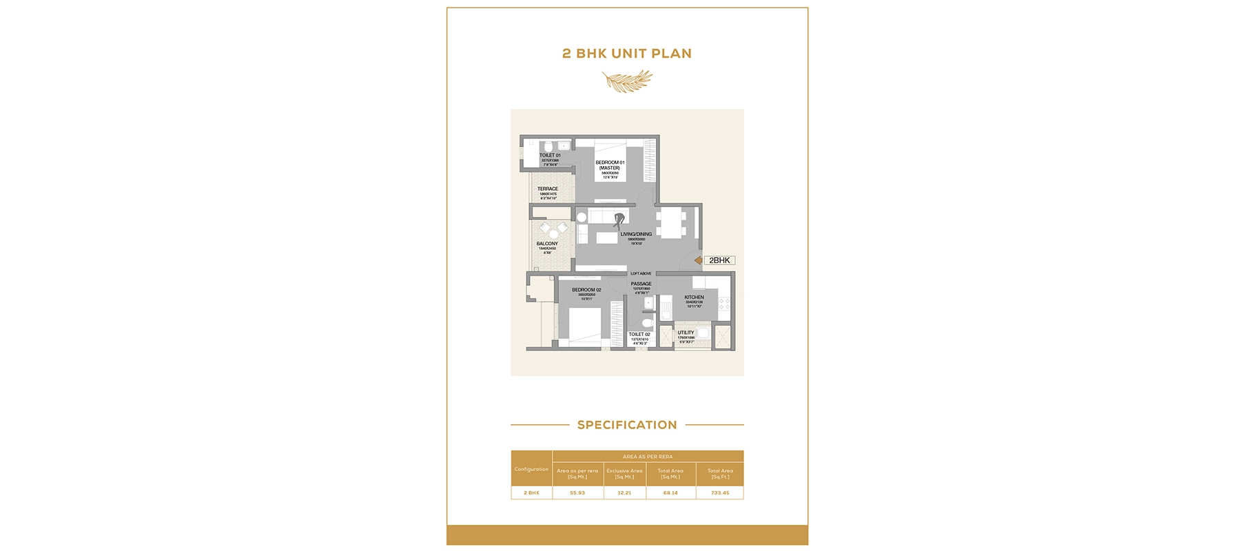 Godrej Hill Retreat 2 BHK floor plan