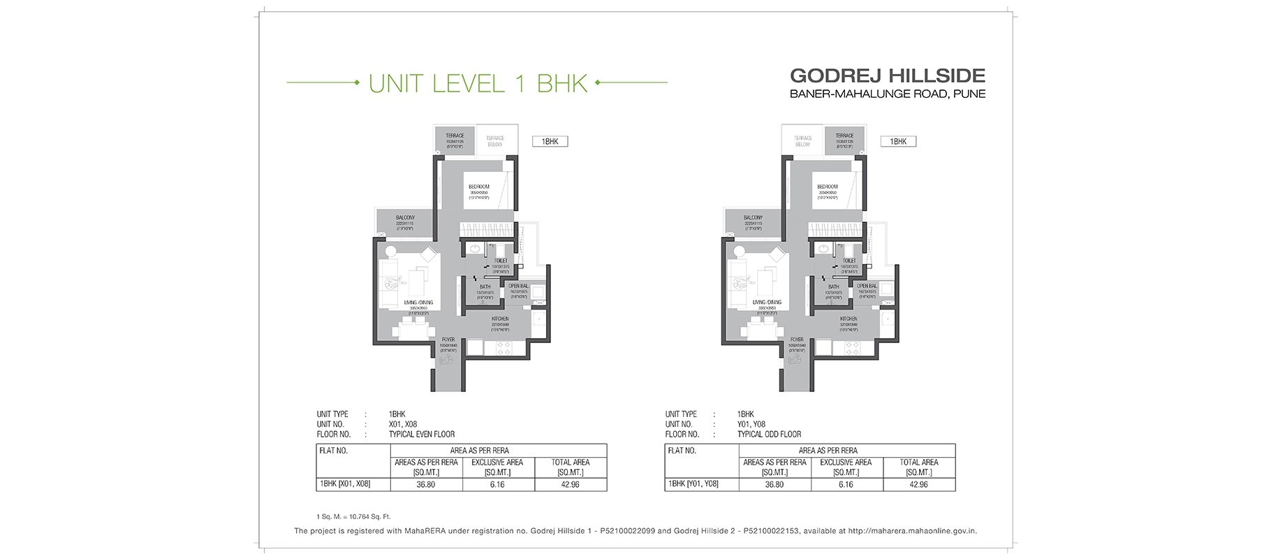 Godrej Hillside 1 BHK floor plan