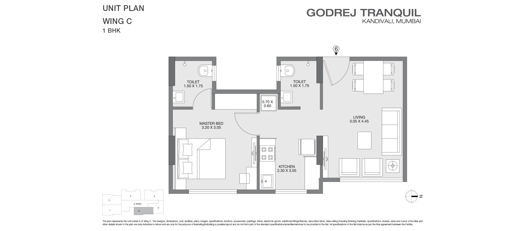 Godrej Tranquil 1 BHK floor plan
