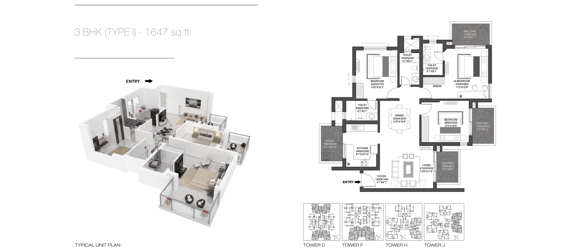 Godrej Summit 3 BHK floor plan