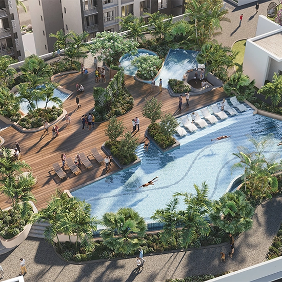 Godrej Serene, Pool Top View