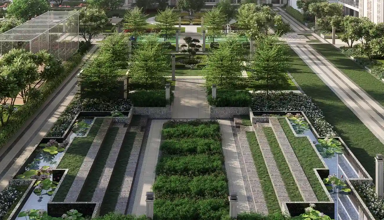 Godrej Majesty, Geometric Landscaping