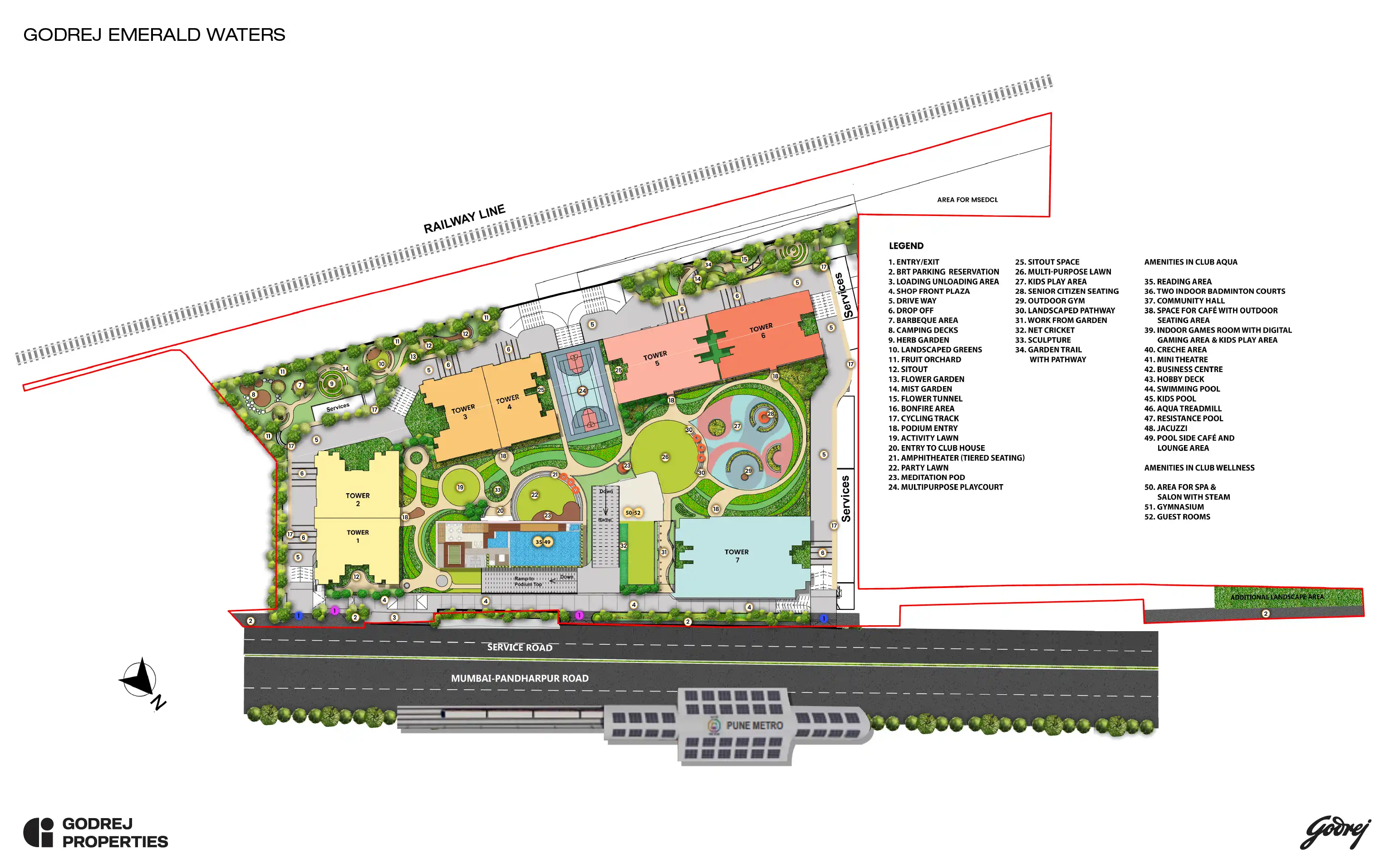 Godrej Emerald Waters master plan